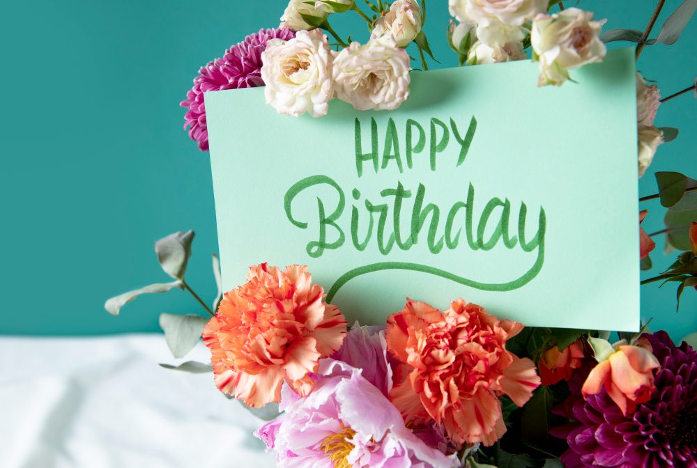 Happy Birthday Flower Card Wishes