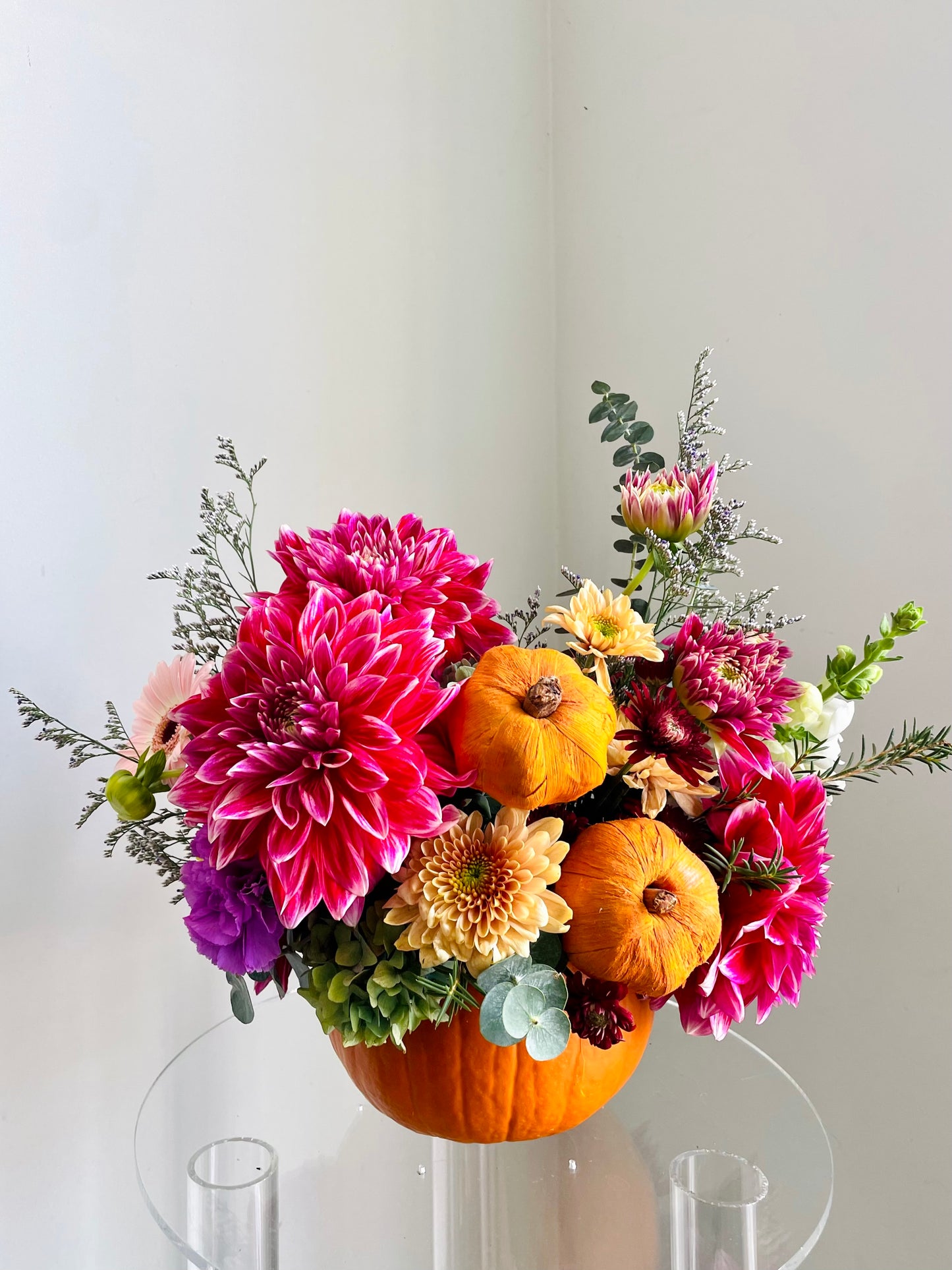Pumpkin Vase Floral Arrangement