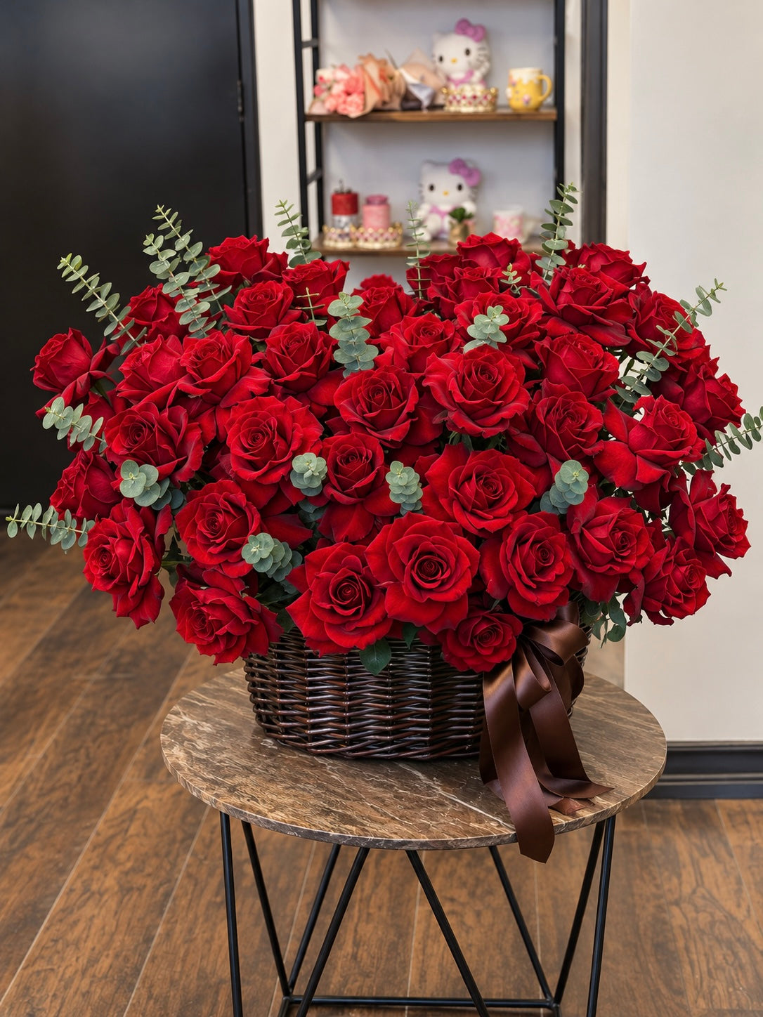 Red Rose Basket Arrangement | Toy Florist