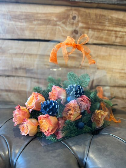 Orange Roses in a Bag - Toy Florist