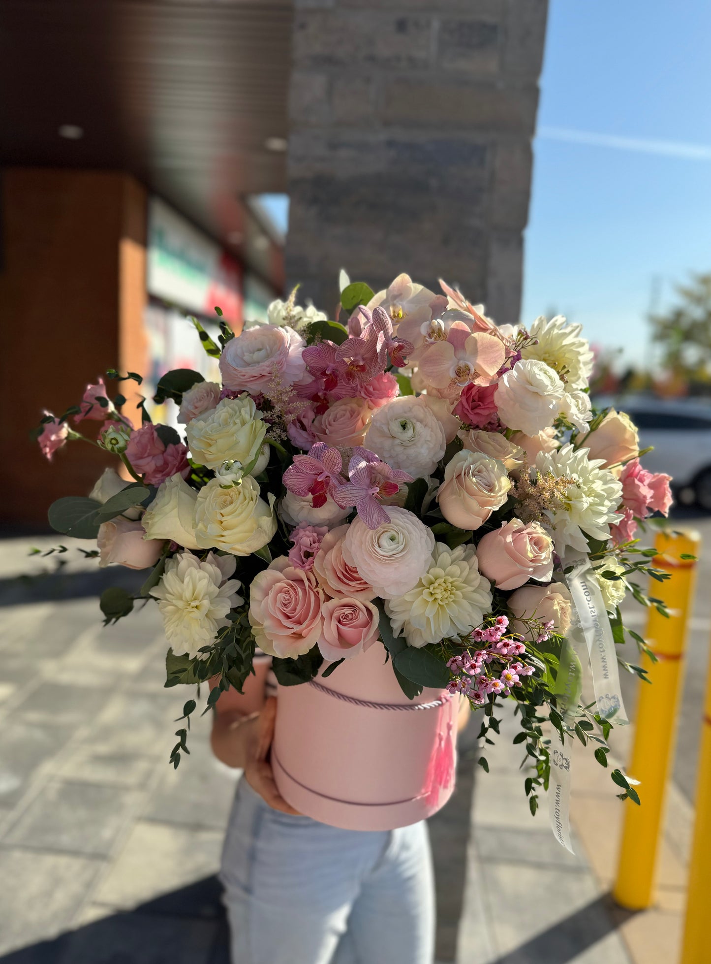 Pink Delight Flower Box Arrangement