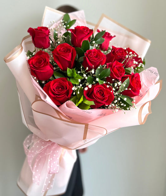 Dozen Red Roses (12 roses) - Toy Florist