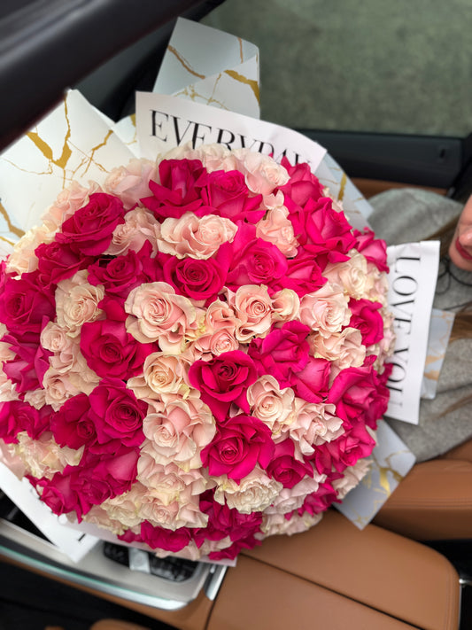 French Kiss (101 rose stems)