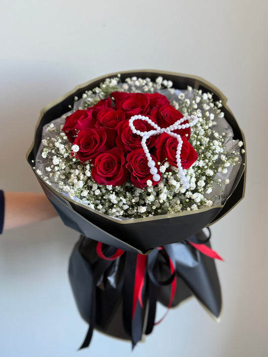 Red rose bouquet flower shop near me