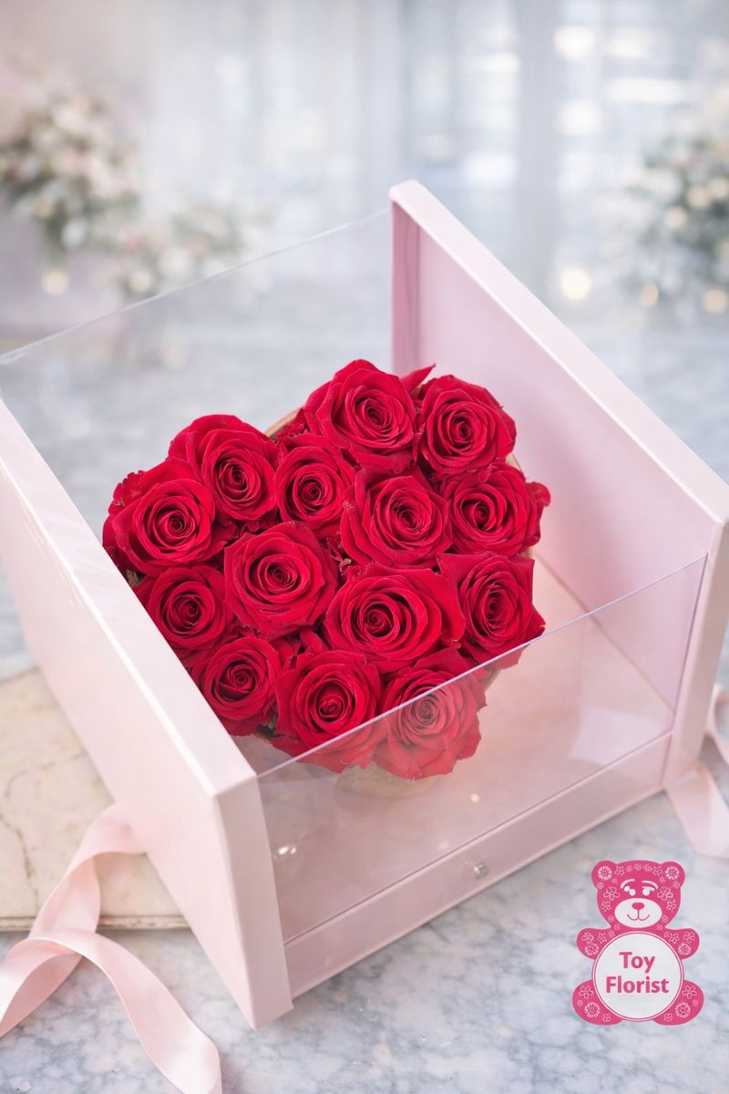 V-Day - Forever Love Rose Heart Box