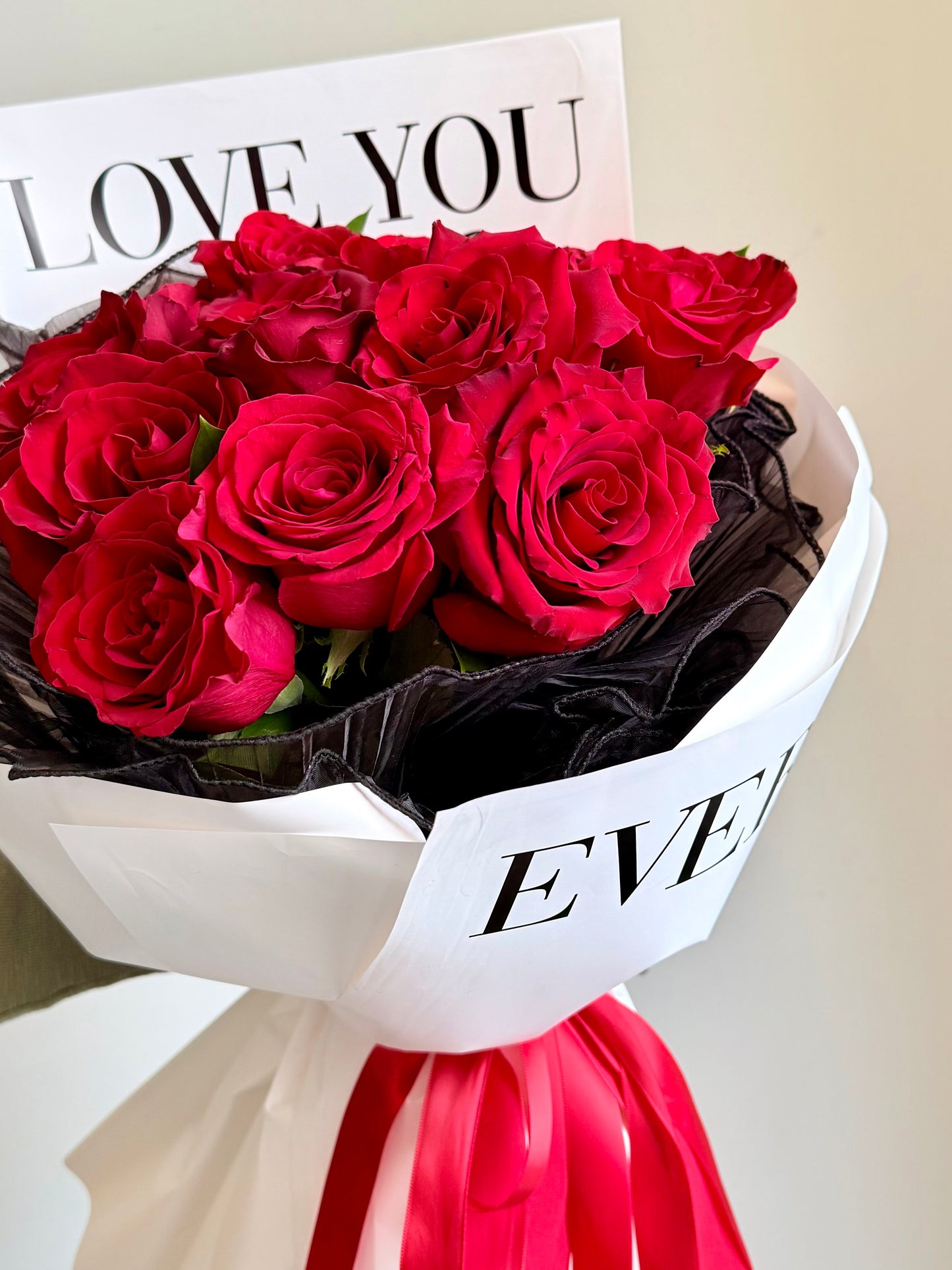 Everlasting Love – Red Rose Bouquet