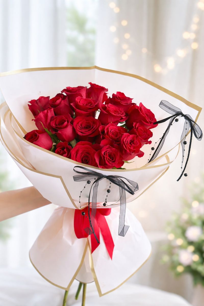 All My Heart - Red Rose Bouquet (18 stems)
