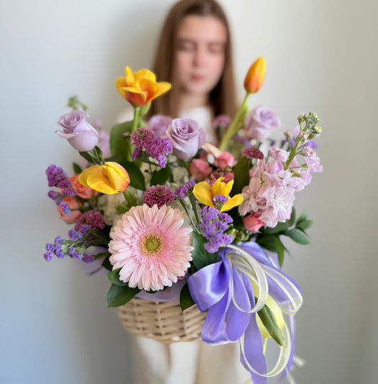Spring Awakening Basket Arrangement