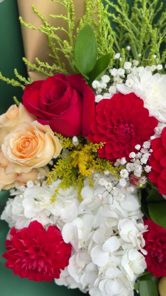 Crimson Sunset Flower Bouquet