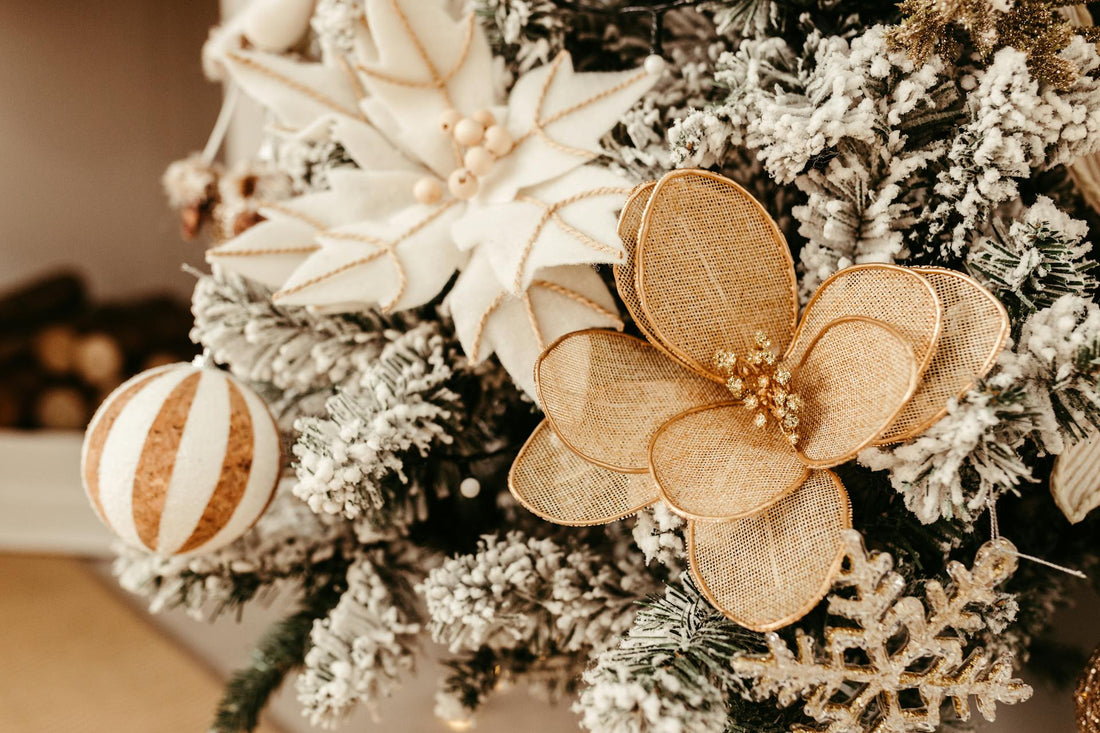 How to Put Flowers on a Christmas Tree?