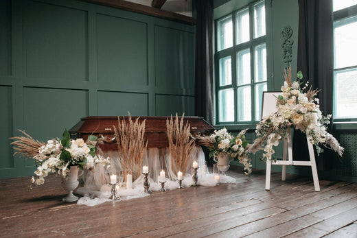 what color of flowers for a funeral home