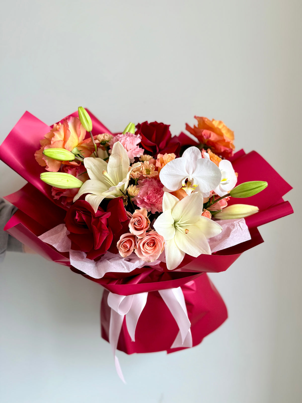 Rouge and Pearl Bouquet