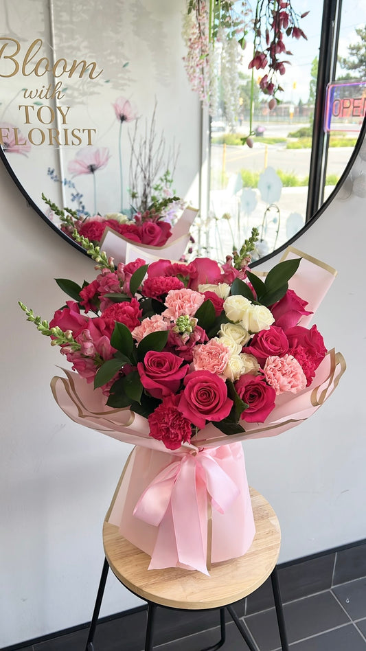 Pink Explosion Vase Arrangement