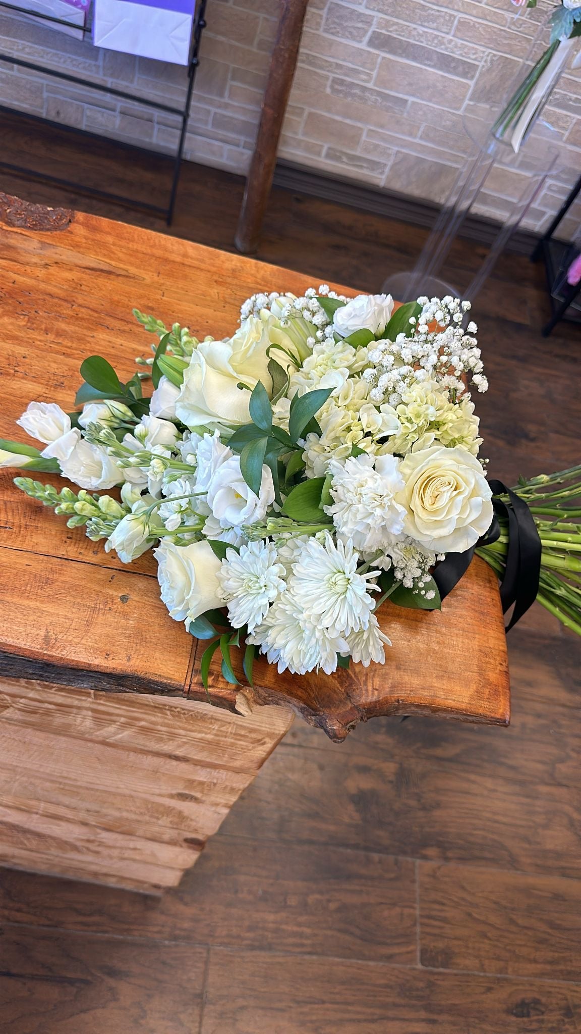 Funeral white flowers