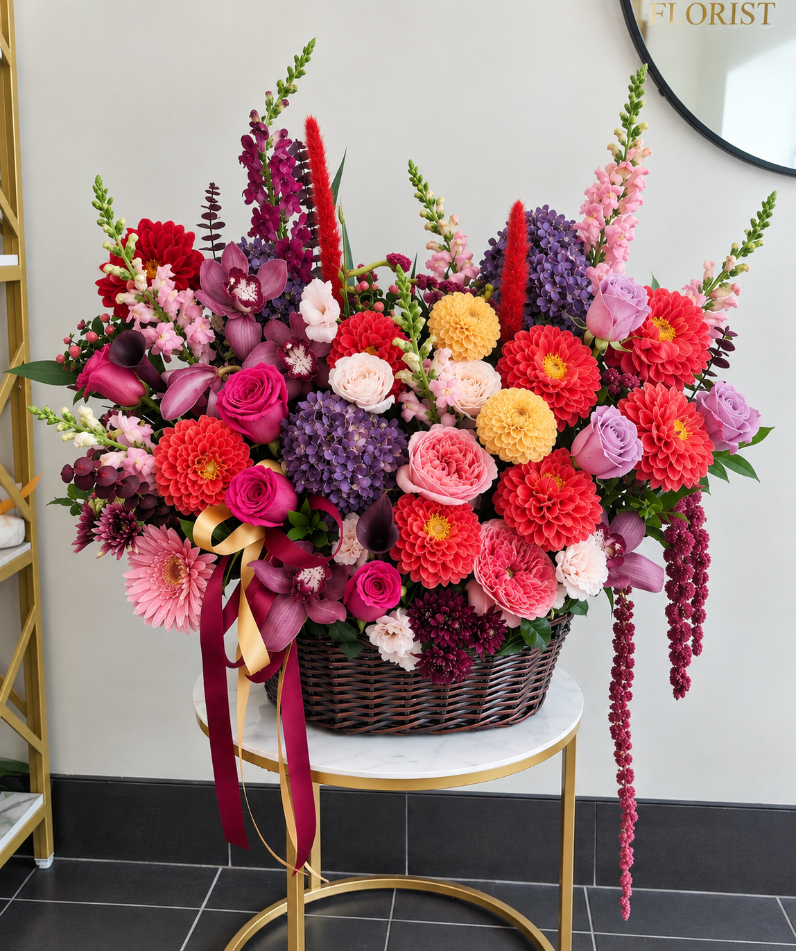 Garden Blush Basket