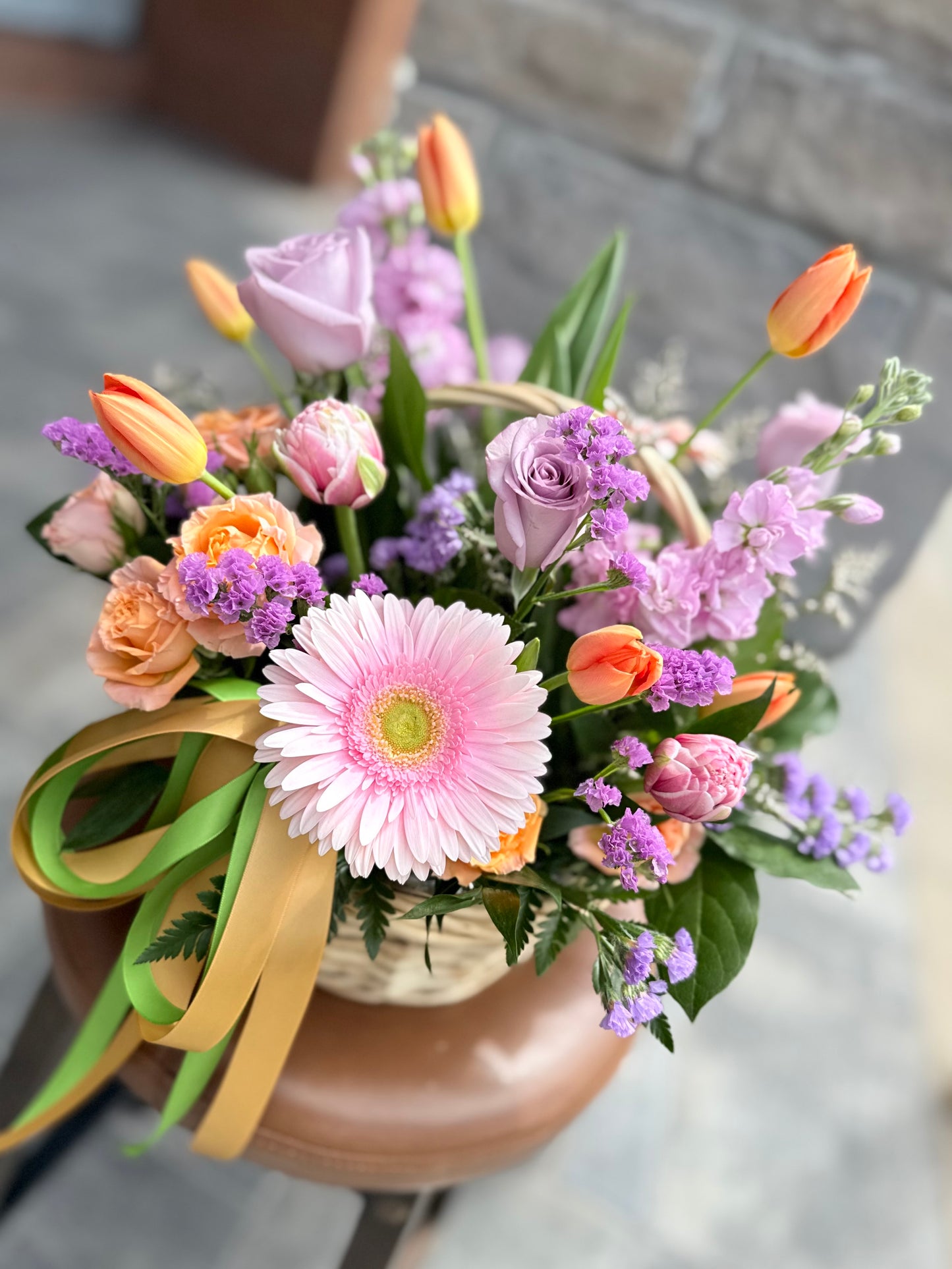 Spring Awakening Basket Arrangement