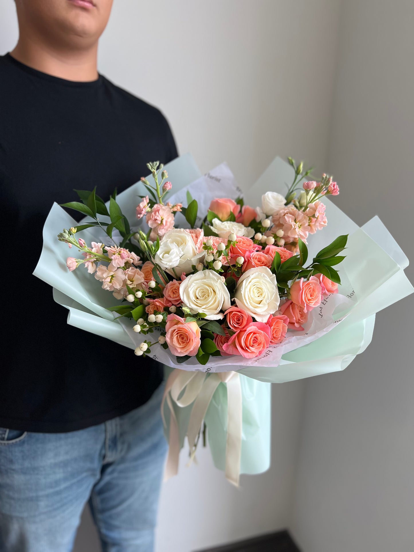 Soft & Sweet Gift - Peach Whisper Flower Bouquet
