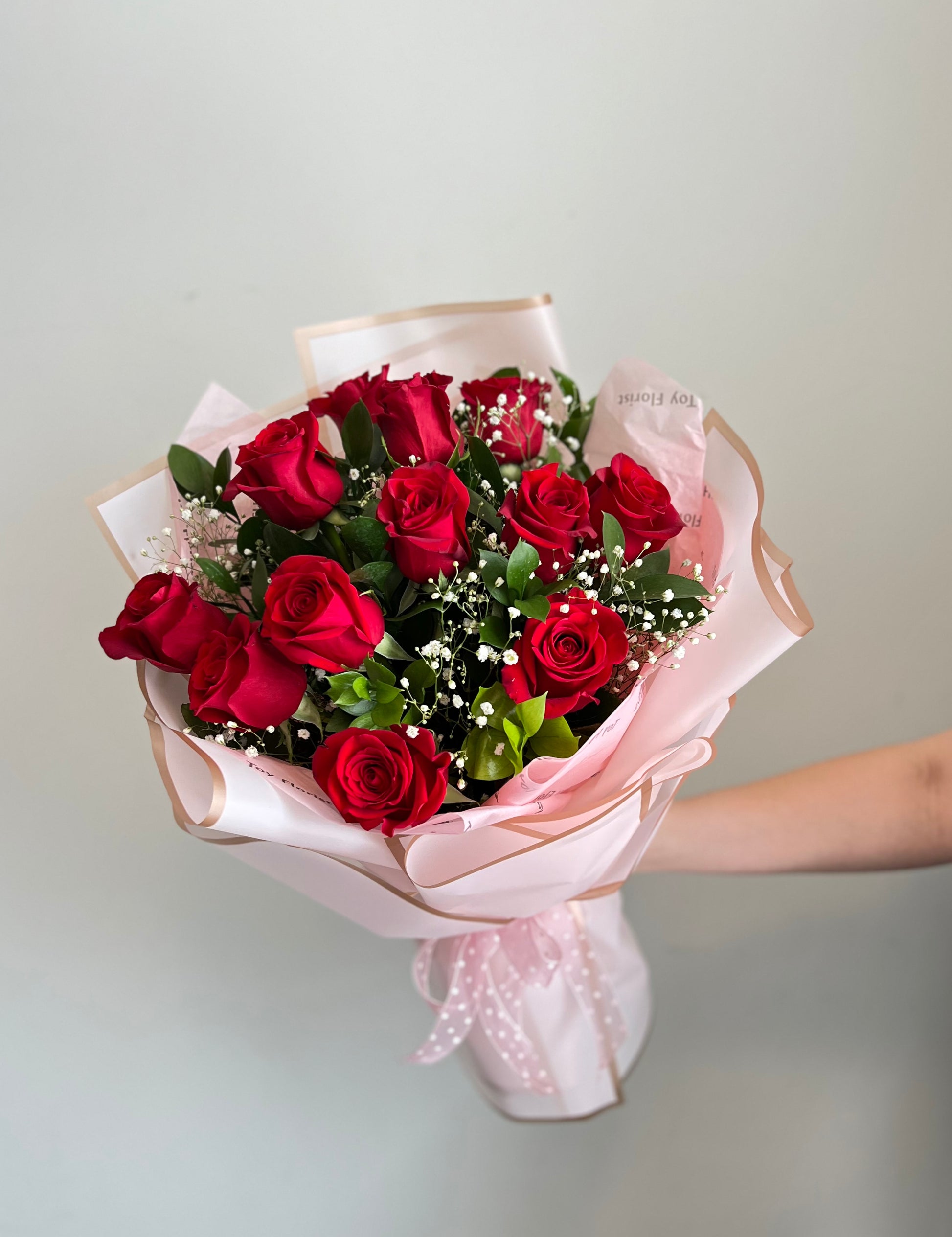 Dozen Red Roses (12 roses) - Toy Florist