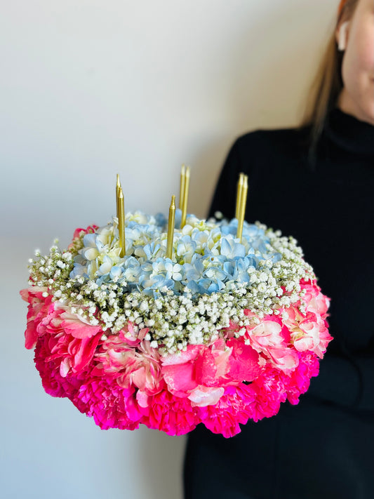 Happy Birthday Flower Cake