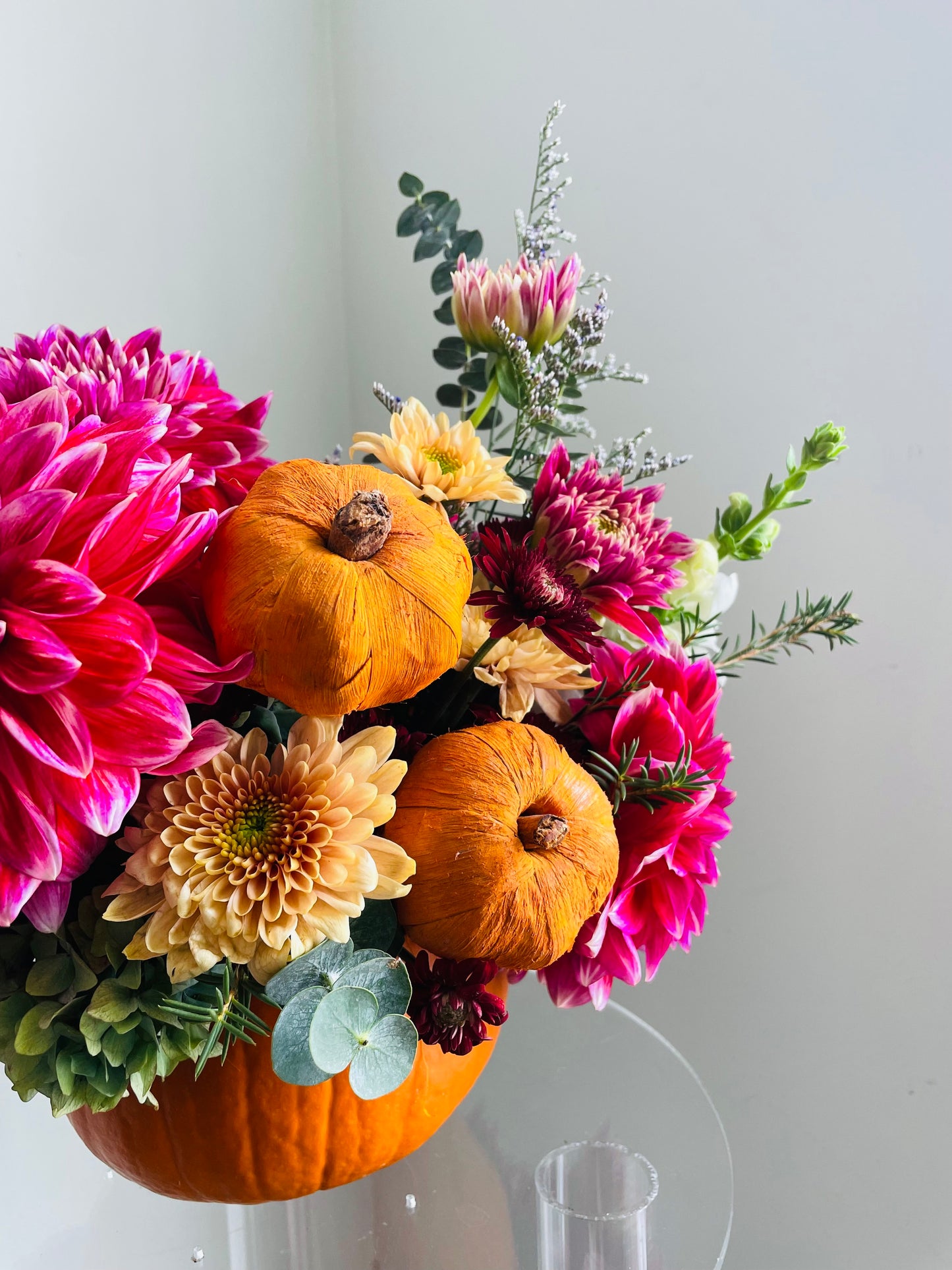 Pumpkin Vase Floral Arrangement