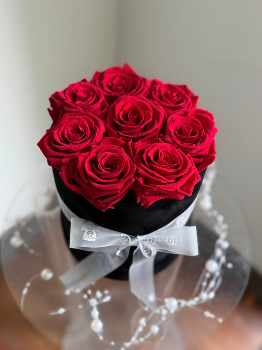 Eternal Red Roses in Velvet Box