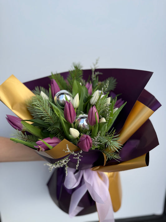 Festive Tulip Charm Bouquet