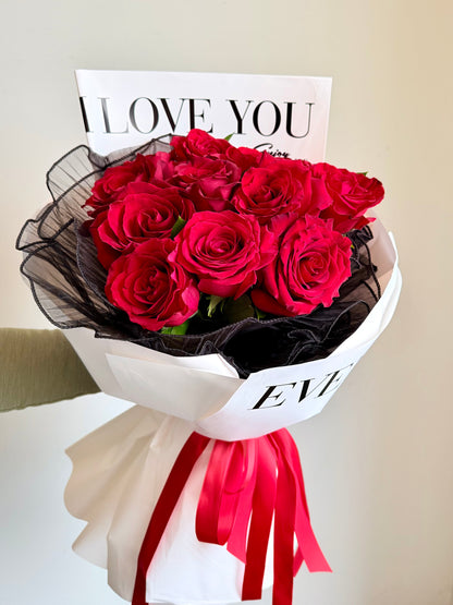 Everlasting Love – Red Rose Bouquet