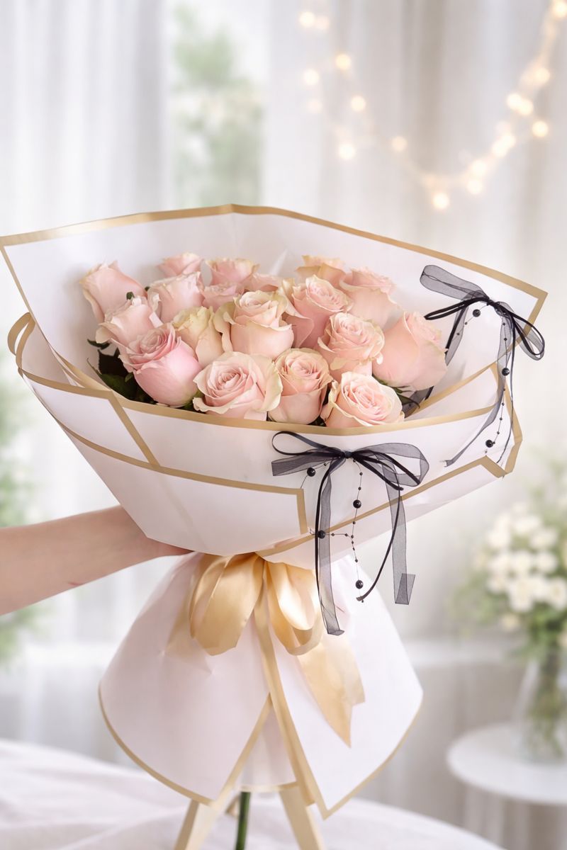 Softly Yours - Roses Bouquet (18 stems)