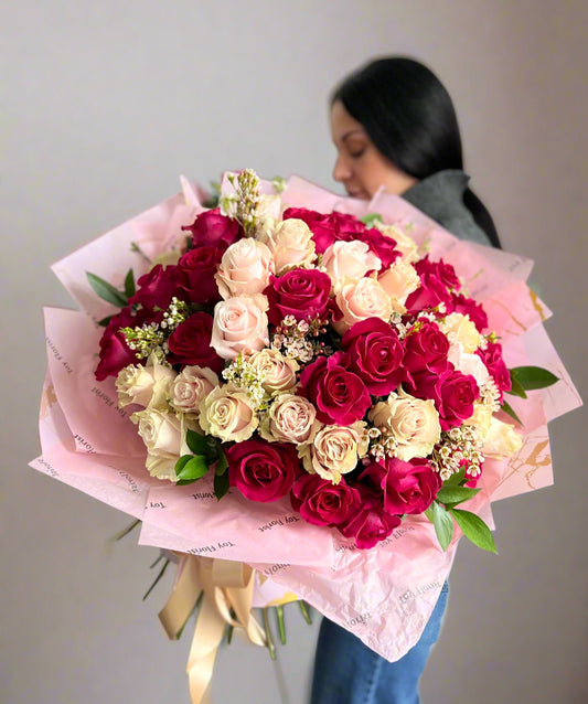 Romantic Pink Rose Bouquet