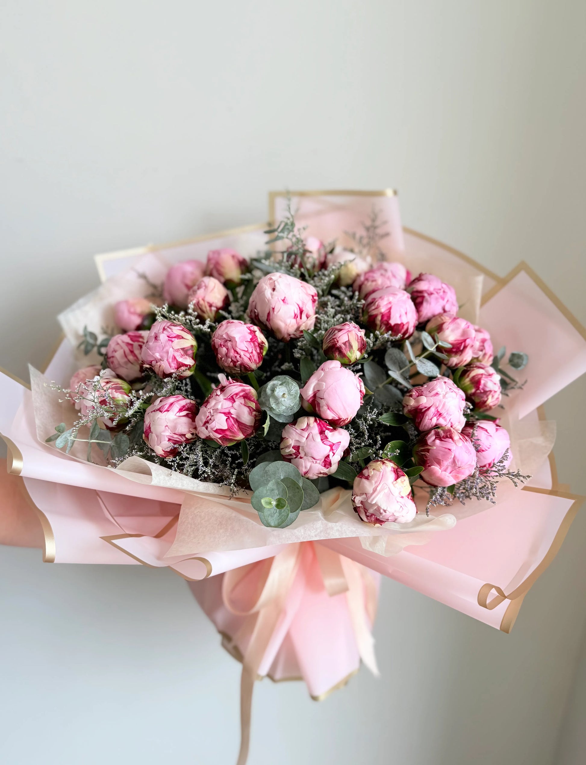 Soft Elegance Peony Bouquet ToyFlorist