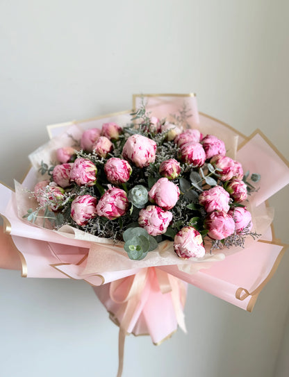 Soft Elegance Peony Bouquet ToyFlorist