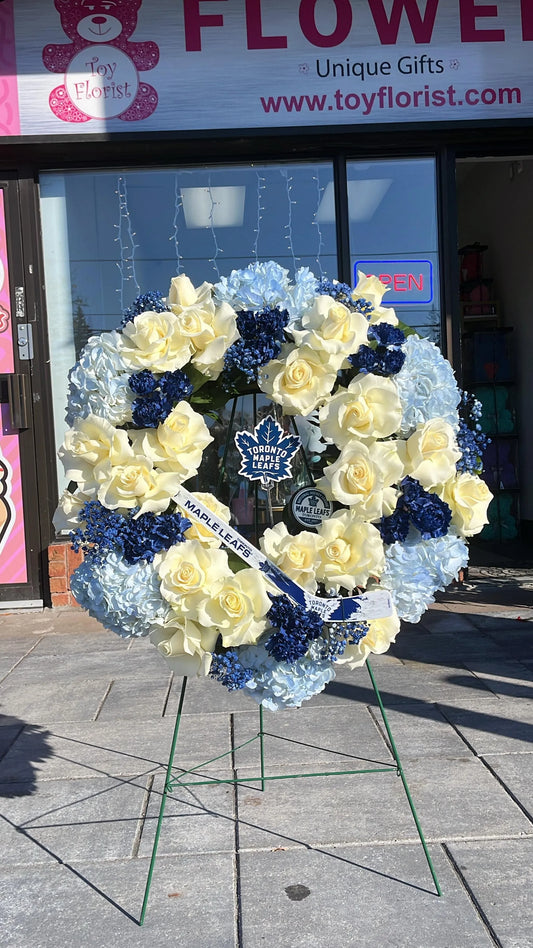 Toronto Maple Leafs Tribute Funeral Wreath