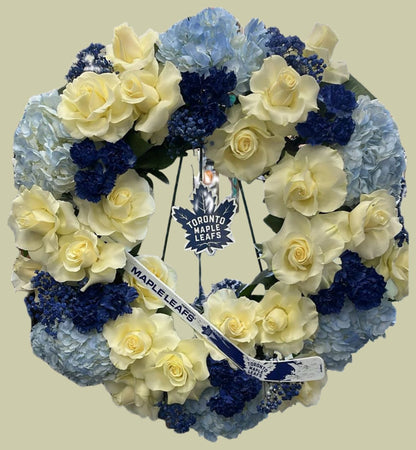 Toronto Maple Leafs Tribute Funeral Wreath Vaughan Flower Shop