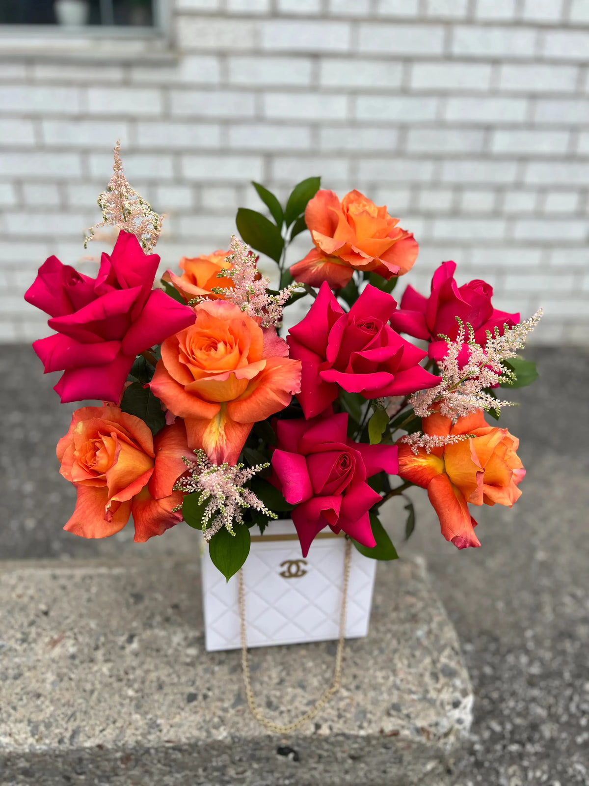 Rose orange and hot pink Flower