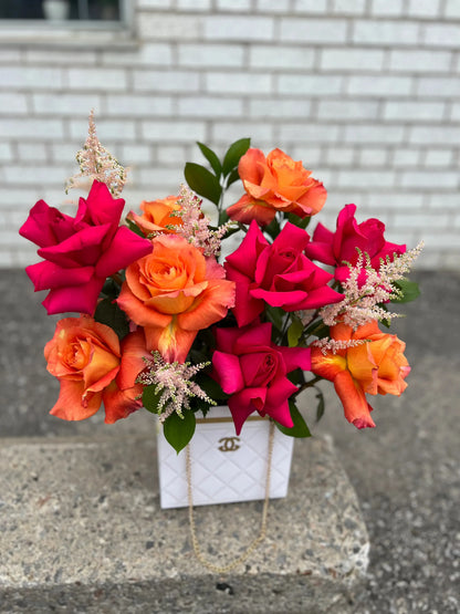 Rose orange and hot pink Flower