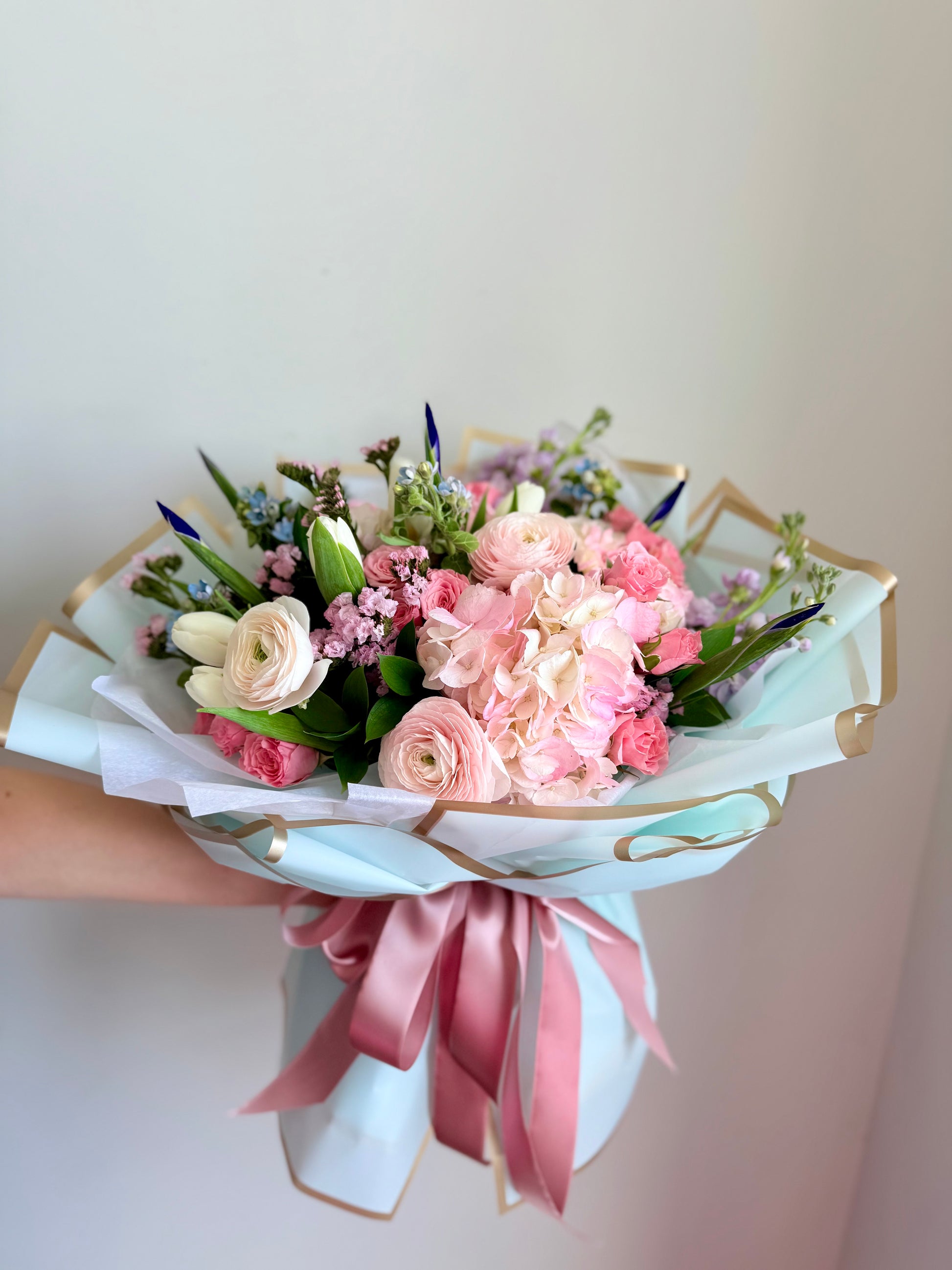ranunculus bouquet tulip flowers Toy Florist Woodbridge Flower Shop