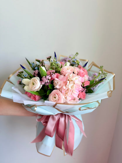 ranunculus bouquet tulip flowers Toy Florist Woodbridge Flower Shop