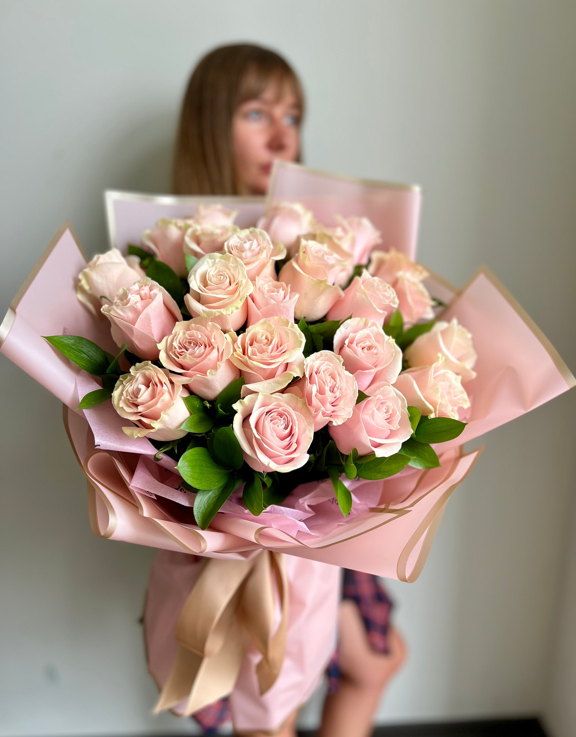 soft pink rose bouquet Vaughan Toronto North York