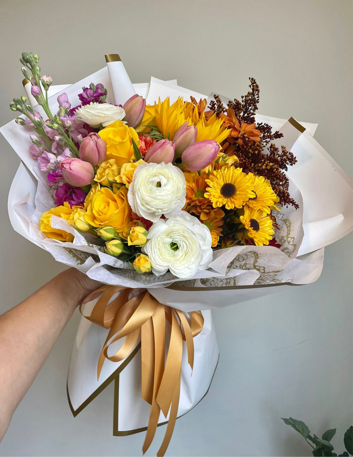 flowers with yellow