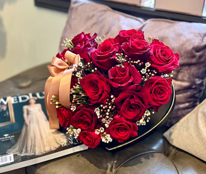 YOU ARE MY VALENTINE heartshaped red rose box - Toy Florist
