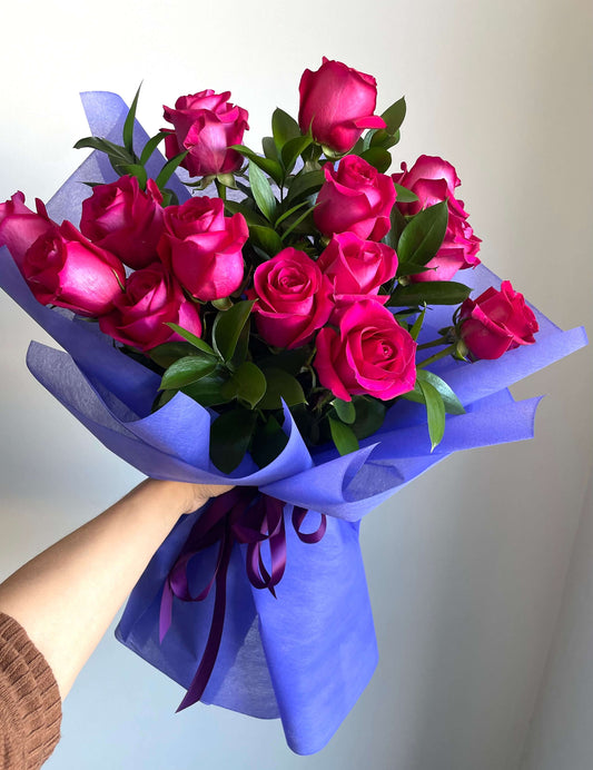 Hot Pink Rose Bouquet