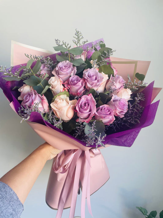 Purple Love pastel color roses